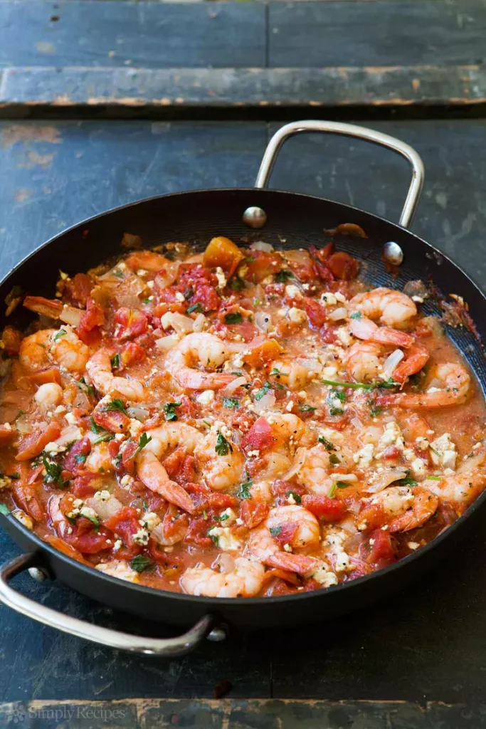 Baked Shrimp in Tomato Feta Sauce