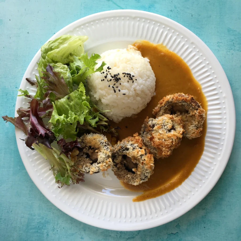 Mushroom katsu curry